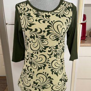 Blue Sky 3/4 Sleeve Bamboo T-Shirt Top